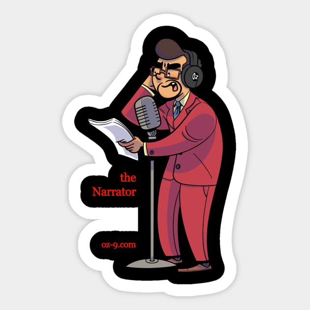 Oz 9 Narrator Sticker by Oz9